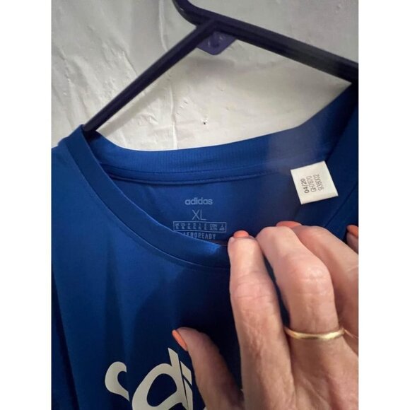 ADIDAS Royal Blue T Shirt Size Xl - Picture 2 of 3